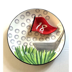 Clay Art Golf 2 Piece Entertainment Set, Chip/Dip, Hand Painted 2006